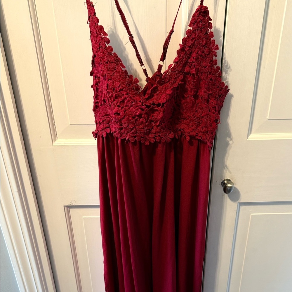 Nordstrom Burgundy Lace Chemise
